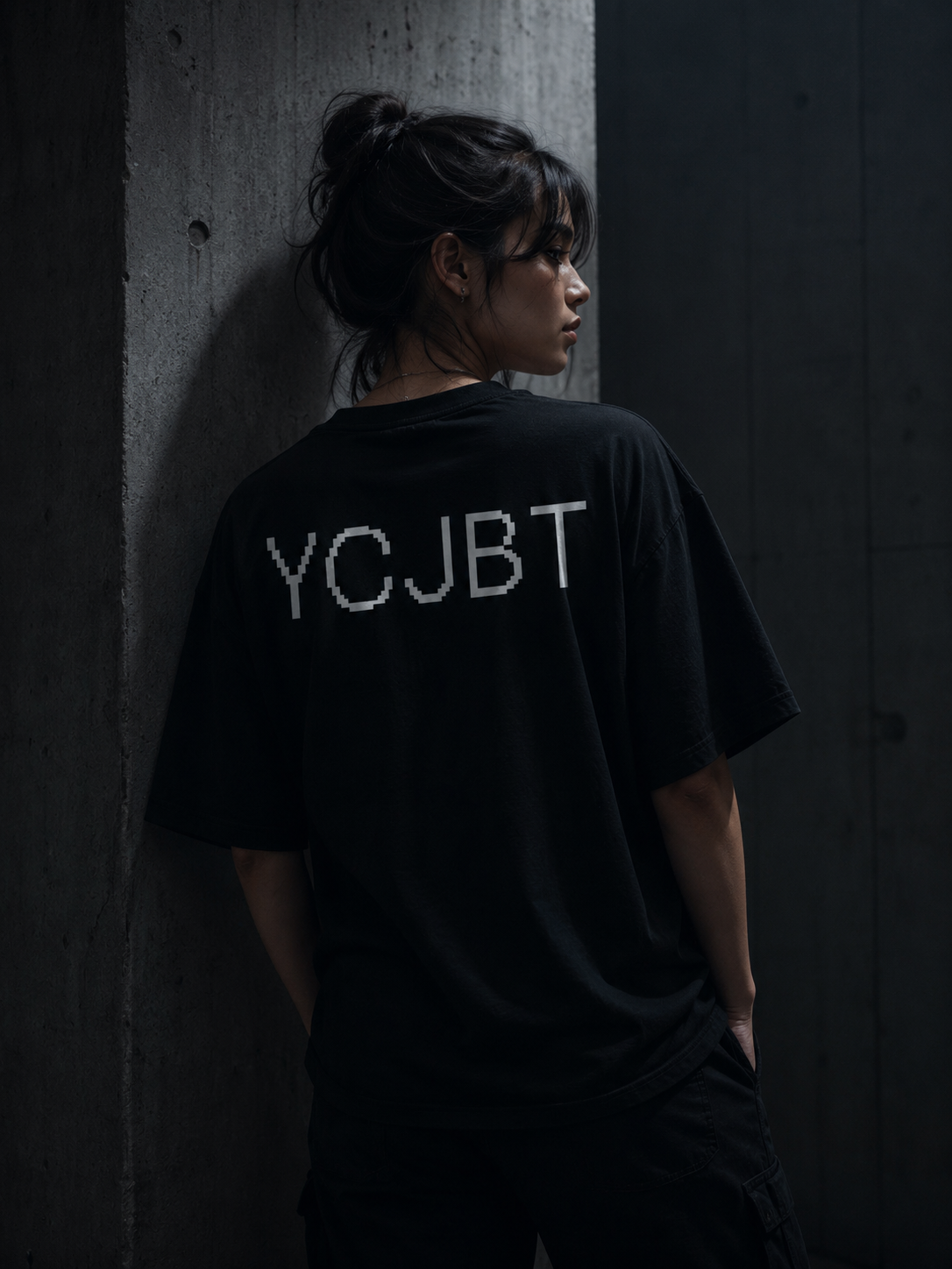 YCJBT™ DROP SHOULDER T-SHIRT - back female