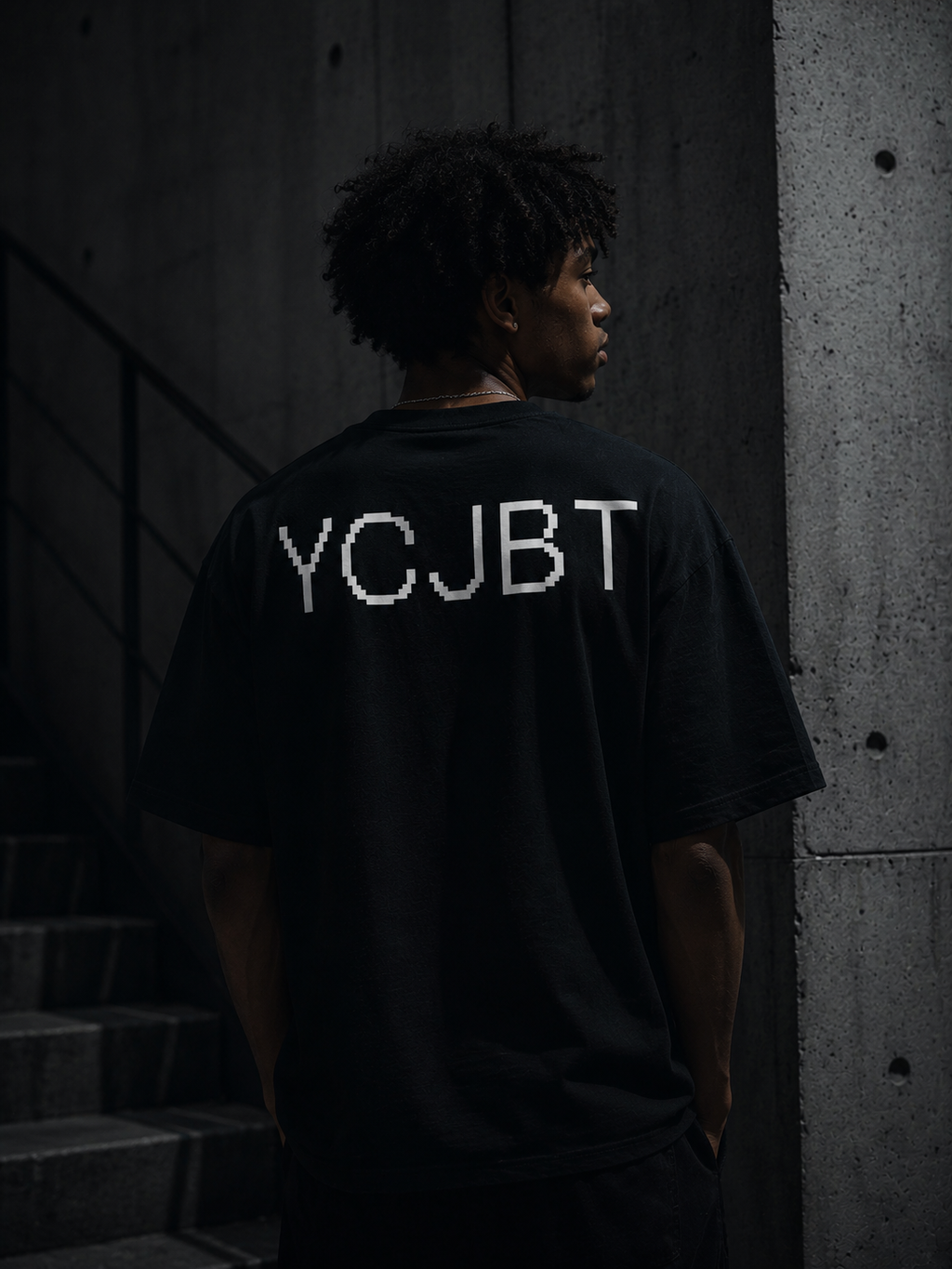 YCJBT™ DROP SHOULDER T-SHIRT - back male