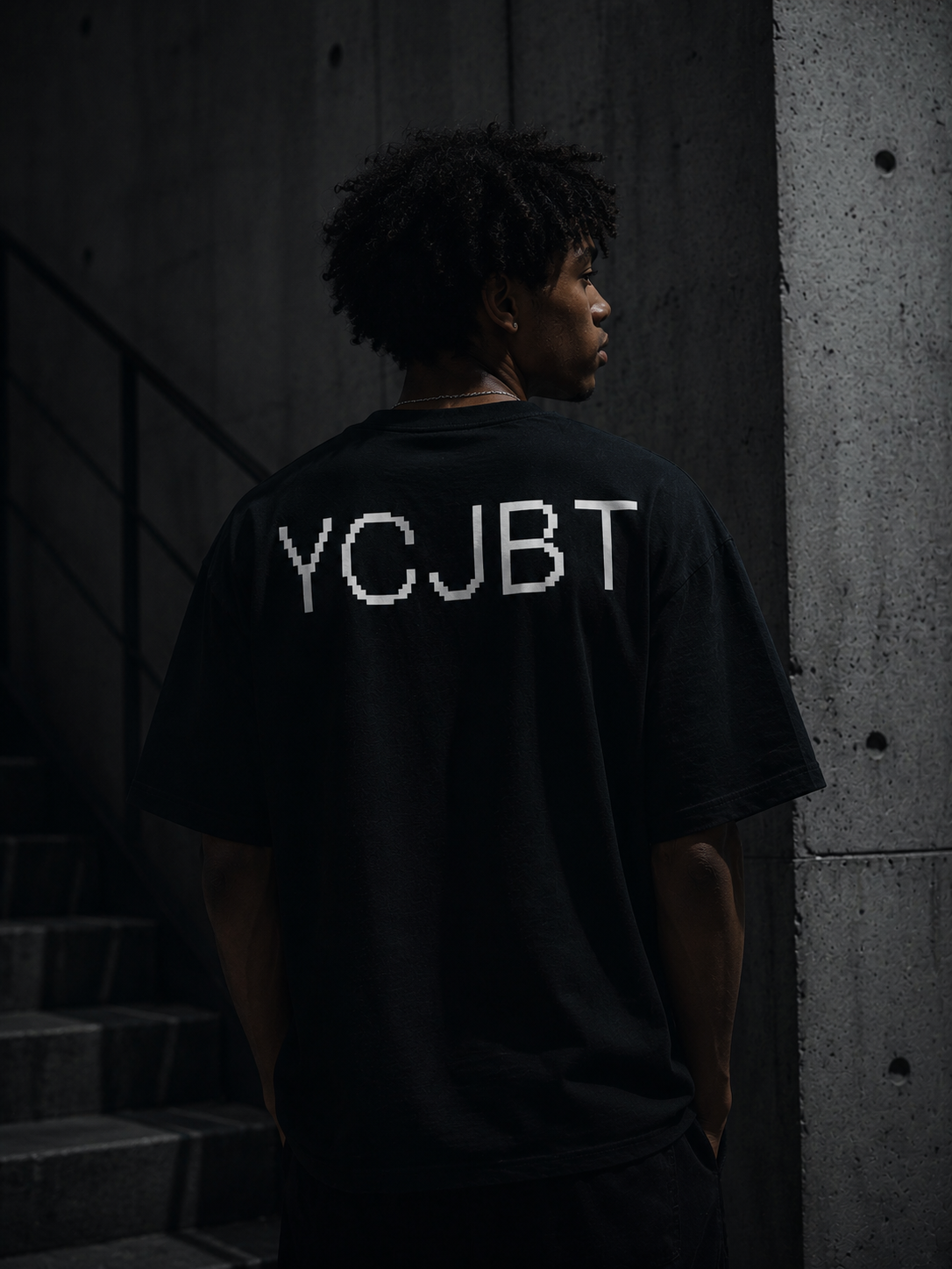 YCJBT™ DROP SHOULDER T-SHIRT - back male
