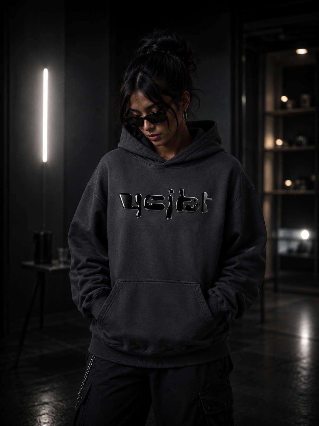 YCJBT™ HOODIE (BLACK) - front female