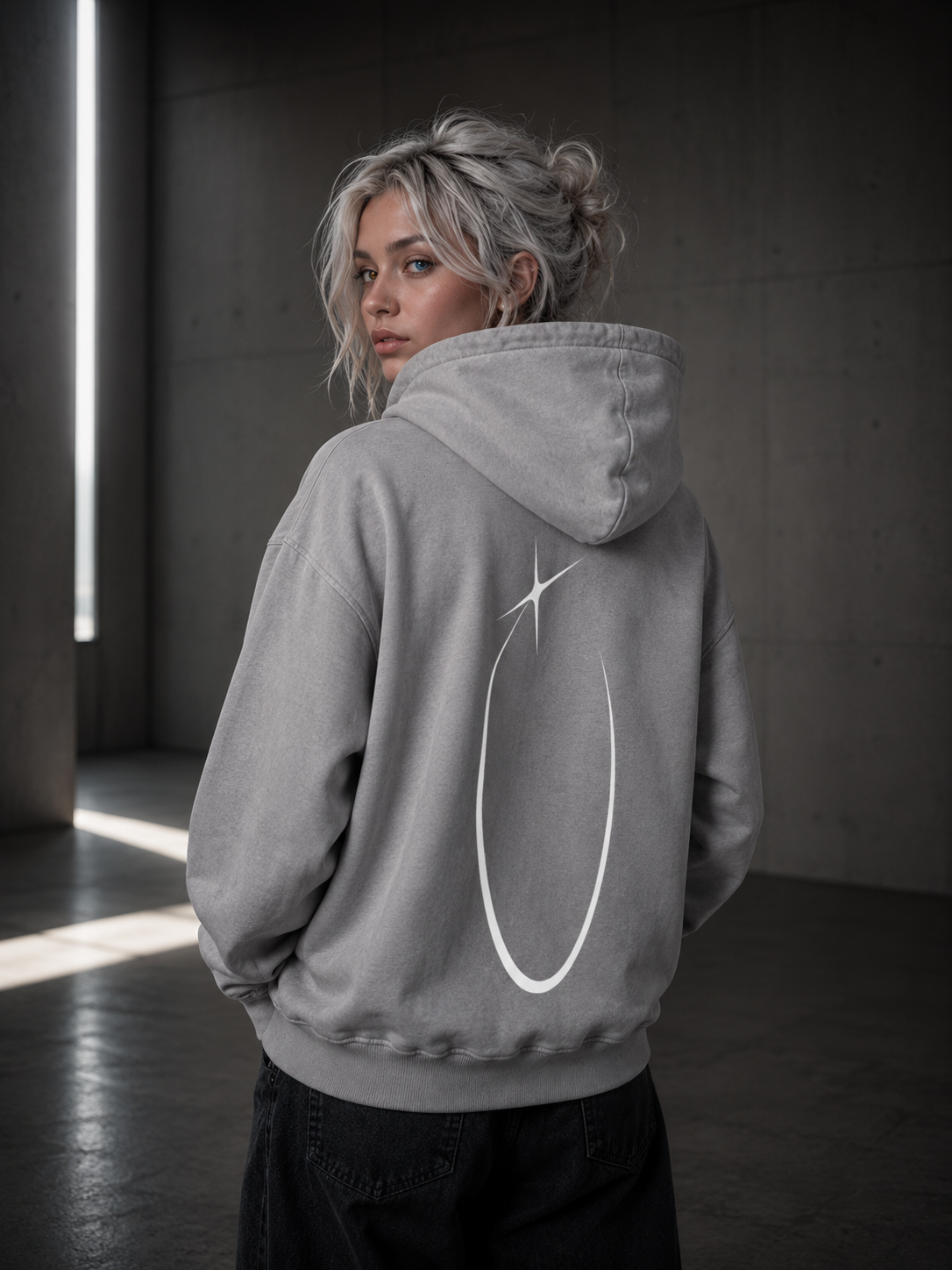 YCJBT™ HOODIE (GREY) - back female