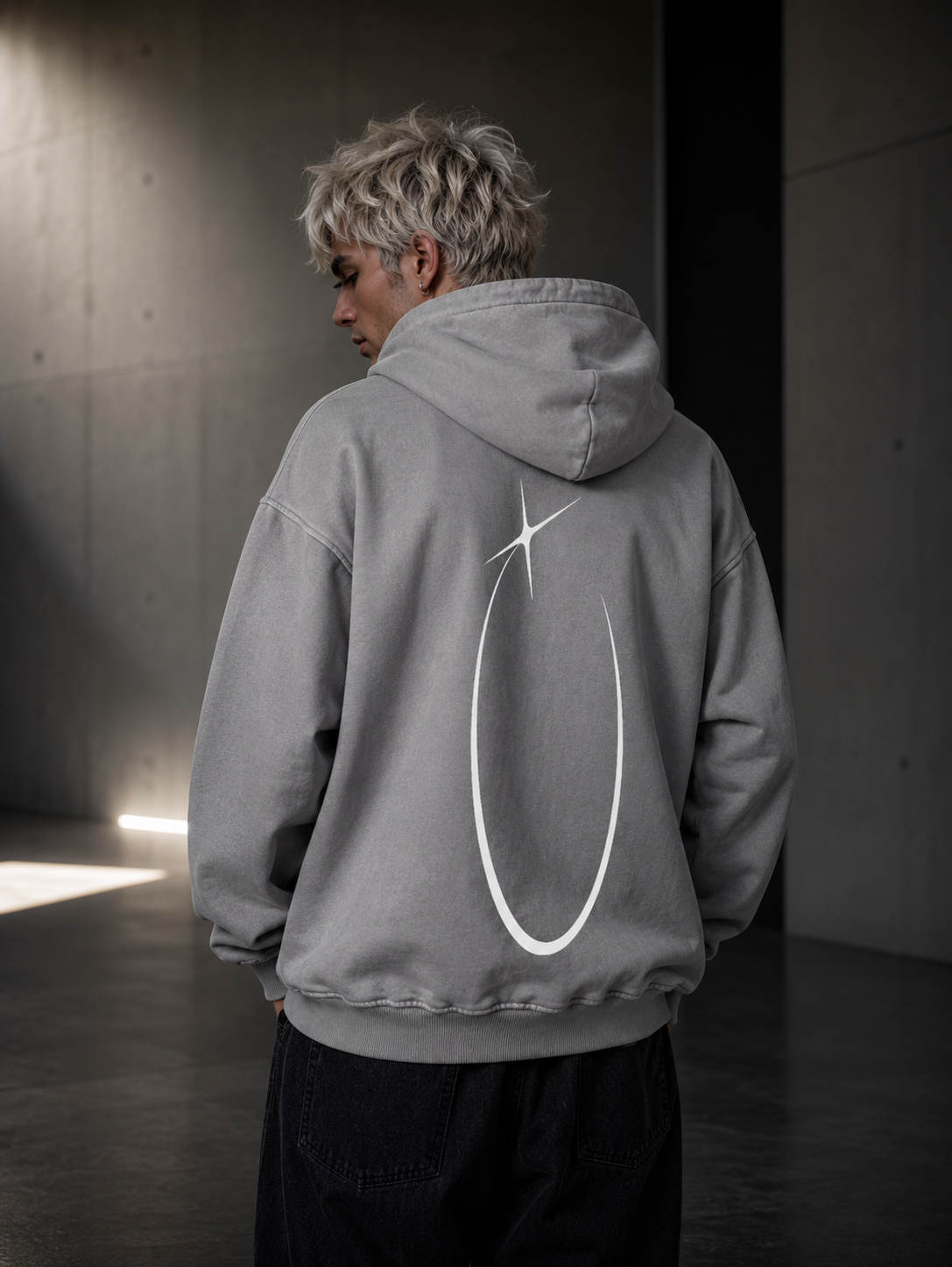 YCJBT™ HOODIE (GREY) - back male