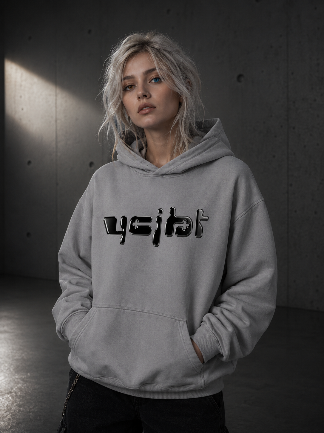 YCJBT™ HOODIE (GREY) - front female